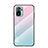 Carcasa Bumper Funda Silicona Espejo Gradiente Arco iris LS1 para Xiaomi Redmi Note 10 4G Cian