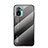 Carcasa Bumper Funda Silicona Espejo Gradiente Arco iris LS1 para Xiaomi Redmi Note 10 4G Gris Oscuro