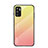 Carcasa Bumper Funda Silicona Espejo Gradiente Arco iris LS1 para Xiaomi Redmi Note 10 5G Amarillo