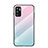 Carcasa Bumper Funda Silicona Espejo Gradiente Arco iris LS1 para Xiaomi Redmi Note 10 5G Cian