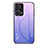 Carcasa Bumper Funda Silicona Espejo Gradiente Arco iris LS1 para Xiaomi Redmi Note 12 Turbo 5G Purpura Claro