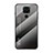 Carcasa Bumper Funda Silicona Espejo Gradiente Arco iris LS1 para Xiaomi Redmi Note 9 Gris Oscuro