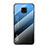 Carcasa Bumper Funda Silicona Espejo Gradiente Arco iris LS1 para Xiaomi Redmi Note 9S Azul
