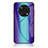 Carcasa Bumper Funda Silicona Espejo Gradiente Arco iris LS2 para Huawei Enjoy 50 Pro Azul