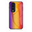 Carcasa Bumper Funda Silicona Espejo Gradiente Arco iris LS2 para Huawei Honor 70 Pro+ Plus 5G Naranja