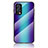 Carcasa Bumper Funda Silicona Espejo Gradiente Arco iris LS2 para OnePlus Nord 2 5G Azul