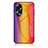 Carcasa Bumper Funda Silicona Espejo Gradiente Arco iris LS2 para Oppo A18 Naranja