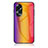 Carcasa Bumper Funda Silicona Espejo Gradiente Arco iris LS2 para Oppo A58 4G Naranja