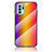Carcasa Bumper Funda Silicona Espejo Gradiente Arco iris LS2 para Oppo Reno6 Z 5G Naranja