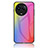Carcasa Bumper Funda Silicona Espejo Gradiente Arco iris LS2 para Realme V50 5G Rosa