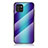 Carcasa Bumper Funda Silicona Espejo Gradiente Arco iris LS2 para Samsung Galaxy A03 Azul