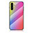 Carcasa Bumper Funda Silicona Espejo Gradiente Arco iris LS2 para Samsung Galaxy A04s Rosa
