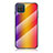 Carcasa Bumper Funda Silicona Espejo Gradiente Arco iris LS2 para Samsung Galaxy A12 5G Naranja