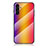 Carcasa Bumper Funda Silicona Espejo Gradiente Arco iris LS2 para Samsung Galaxy A13 5G Naranja