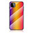 Carcasa Bumper Funda Silicona Espejo Gradiente Arco iris LS2 para Samsung Galaxy A22 5G Naranja