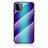 Carcasa Bumper Funda Silicona Espejo Gradiente Arco iris LS2 para Samsung Galaxy A22s 5G Azul