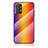 Carcasa Bumper Funda Silicona Espejo Gradiente Arco iris LS2 para Samsung Galaxy A23 4G Naranja