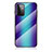 Carcasa Bumper Funda Silicona Espejo Gradiente Arco iris LS2 para Samsung Galaxy A72 4G Azul