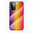 Carcasa Bumper Funda Silicona Espejo Gradiente Arco iris LS2 para Samsung Galaxy A72 4G Naranja
