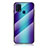 Carcasa Bumper Funda Silicona Espejo Gradiente Arco iris LS2 para Samsung Galaxy M31 Prime Edition Azul