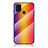 Carcasa Bumper Funda Silicona Espejo Gradiente Arco iris LS2 para Samsung Galaxy M31 Prime Edition Naranja