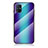 Carcasa Bumper Funda Silicona Espejo Gradiente Arco iris LS2 para Samsung Galaxy M51 Azul