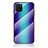 Carcasa Bumper Funda Silicona Espejo Gradiente Arco iris LS2 para Samsung Galaxy M60s Azul
