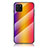 Carcasa Bumper Funda Silicona Espejo Gradiente Arco iris LS2 para Samsung Galaxy M60s Naranja