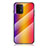 Carcasa Bumper Funda Silicona Espejo Gradiente Arco iris LS2 para Samsung Galaxy M80S Naranja