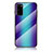 Carcasa Bumper Funda Silicona Espejo Gradiente Arco iris LS2 para Samsung Galaxy S20 Azul