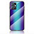 Carcasa Bumper Funda Silicona Espejo Gradiente Arco iris LS2 para Vivo iQOO Z6 5G Azul