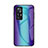 Carcasa Bumper Funda Silicona Espejo Gradiente Arco iris LS2 para Xiaomi Mi 12T Pro 5G Azul