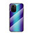 Carcasa Bumper Funda Silicona Espejo Gradiente Arco iris LS2 para Xiaomi Poco F3 5G Azul