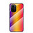 Carcasa Bumper Funda Silicona Espejo Gradiente Arco iris LS2 para Xiaomi Poco F3 5G Naranja