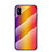 Carcasa Bumper Funda Silicona Espejo Gradiente Arco iris LS2 para Xiaomi Redmi 9AT Naranja