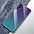 Carcasa Bumper Funda Silicona Espejo Gradiente Arco iris M01 para Apple iPhone Xs Cian