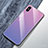 Carcasa Bumper Funda Silicona Espejo Gradiente Arco iris M01 para Apple iPhone Xs Morado