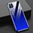 Carcasa Bumper Funda Silicona Espejo Gradiente Arco iris M01 para Oppo Reno4 SE 5G Azul