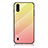 Carcasa Bumper Funda Silicona Espejo Gradiente Arco iris M01 para Samsung Galaxy A01 SM-A015 Amarillo