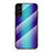 Carcasa Bumper Funda Silicona Espejo Gradiente Arco iris M01 para Samsung Galaxy S21 FE 5G Azul