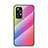 Carcasa Bumper Funda Silicona Espejo Gradiente Arco iris M01 para Xiaomi Mi 12 5G Rosa
