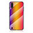 Carcasa Bumper Funda Silicona Espejo Gradiente Arco iris M02 para Samsung Galaxy A01 SM-A015 Naranja