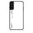 Carcasa Bumper Funda Silicona Espejo Gradiente Arco iris M02 para Samsung Galaxy S21 5G Blanco