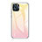 Carcasa Bumper Funda Silicona Espejo Gradiente Arco iris para Apple iPhone 13 Pro Max Amarillo