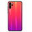 Carcasa Bumper Funda Silicona Espejo Gradiente Arco iris para Huawei P30 Pro New Edition Rojo