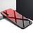 Carcasa Bumper Funda Silicona Espejo Gradiente Arco iris para Realme X50 Pro 5G Rojo
