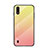 Carcasa Bumper Funda Silicona Espejo Gradiente Arco iris para Samsung Galaxy A01 SM-A015 Amarillo