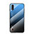 Carcasa Bumper Funda Silicona Espejo Gradiente Arco iris para Samsung Galaxy A01 SM-A015 Azul