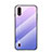 Carcasa Bumper Funda Silicona Espejo Gradiente Arco iris para Samsung Galaxy A01 SM-A015 Morado