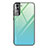 Carcasa Bumper Funda Silicona Espejo Gradiente Arco iris para Samsung Galaxy S21 Plus 5G Menta Verde